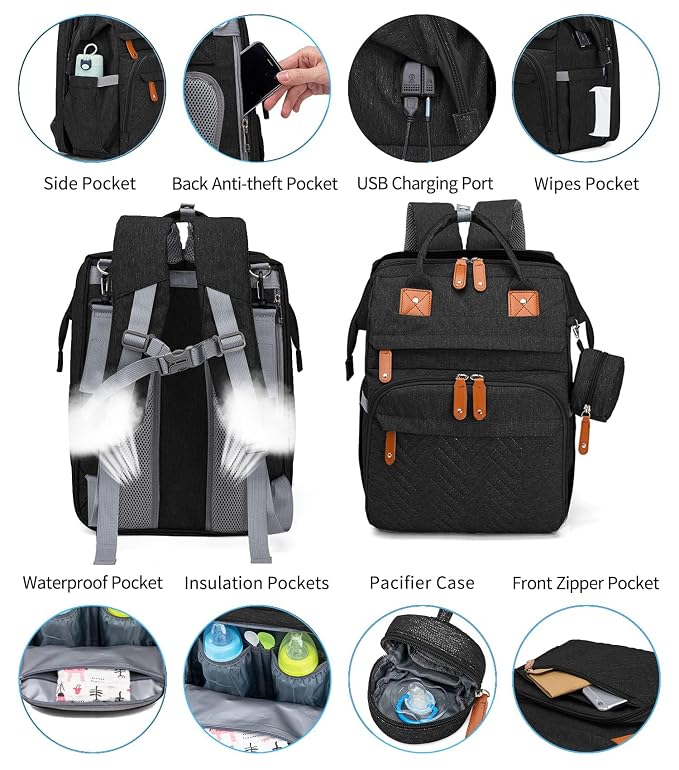 KABAQOO Diaper Bag Backpack - Image 3