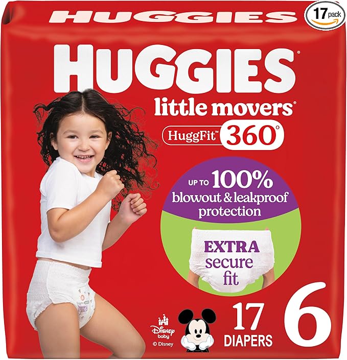 Huggies Size 6 Baby Diapers, Little Movers HuggFit 360° Baby Diapers by Huggies%C2%AE