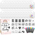 Newwiee 55 Pcs White Bibs for Baby Decorating Design a Bib Decorate Plain by Newwiee
