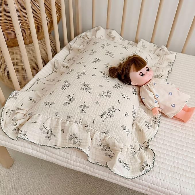 BuLuTu Cute Floral Toddler Pillowcase Cotton Muslin Kids Pillow Case - Image 5
