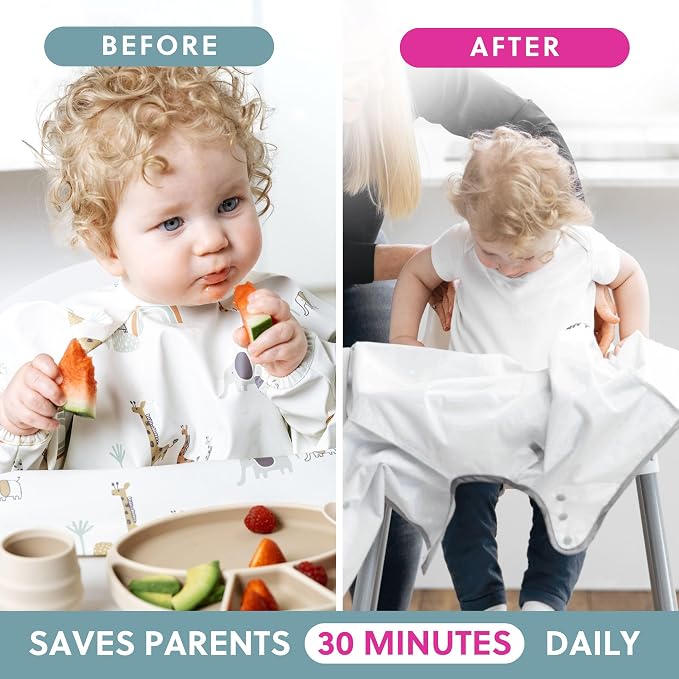 BIBaDO - Long Sleeve Baby Bibs - Babies & Toddlers 6-36 Months - Coverall Baby - Image 5