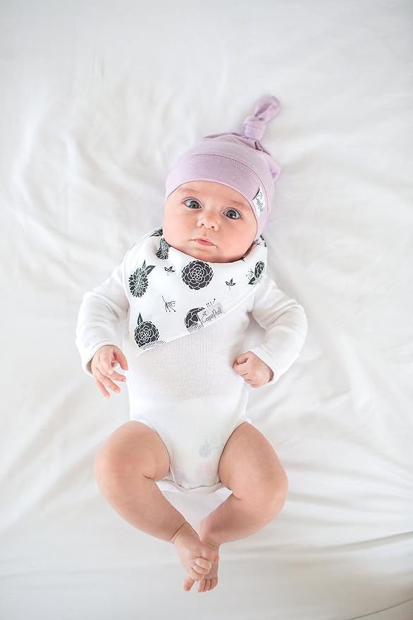 Copper Pearl Baby Beanie Hat Top Knot Stretchy Soft Lily - Image 6