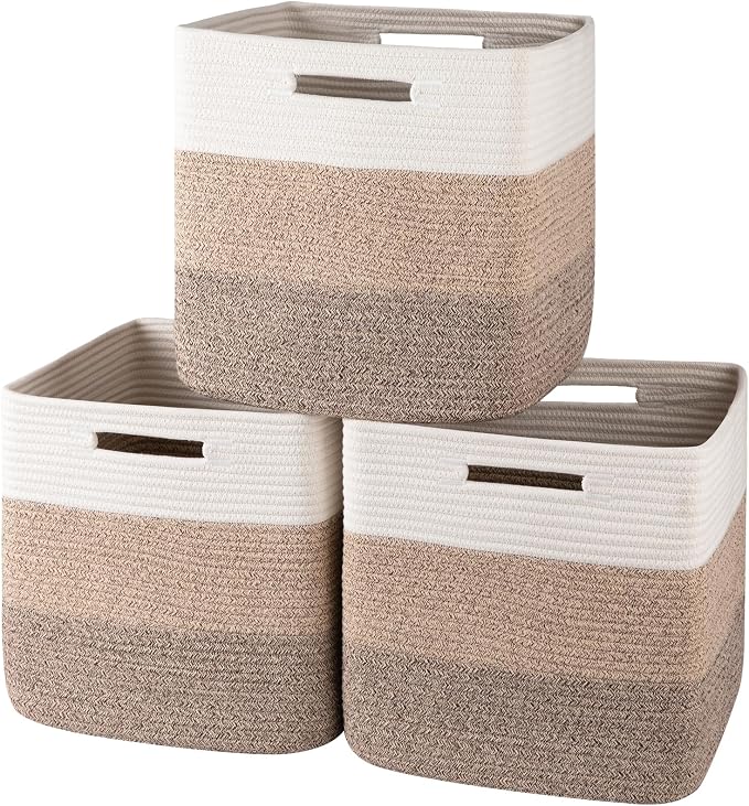 OIAHOMY 13 Kallax Inch Cube Storage Bins, Kallax Insert Storage Baskets by MasterofSpaceOptimization