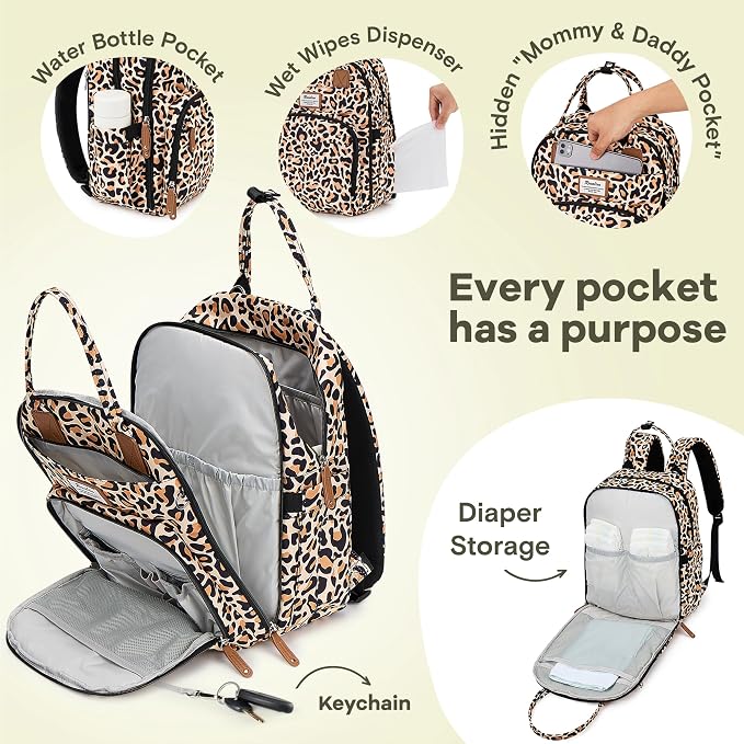 RUVALINO Diaper Bag Backpack-Multifunction Baby Travel Bag - Image 3