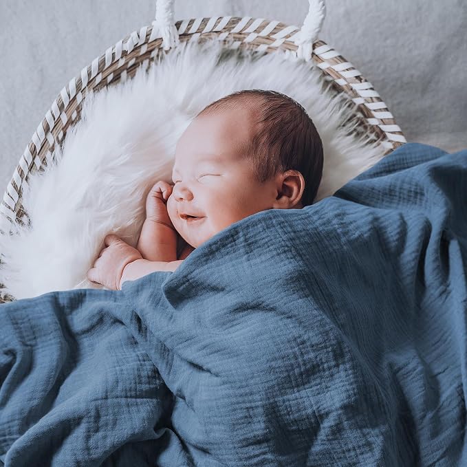 GLLQUEN BABY Muslin Swaddle Blankets, Breathable Swaddle Wrap - Image 2