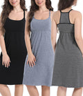 SUIEK 3-Pack Maternity Nursing Nightgown Cotton Breastfeeding Dress Pregnancy by SUIEK