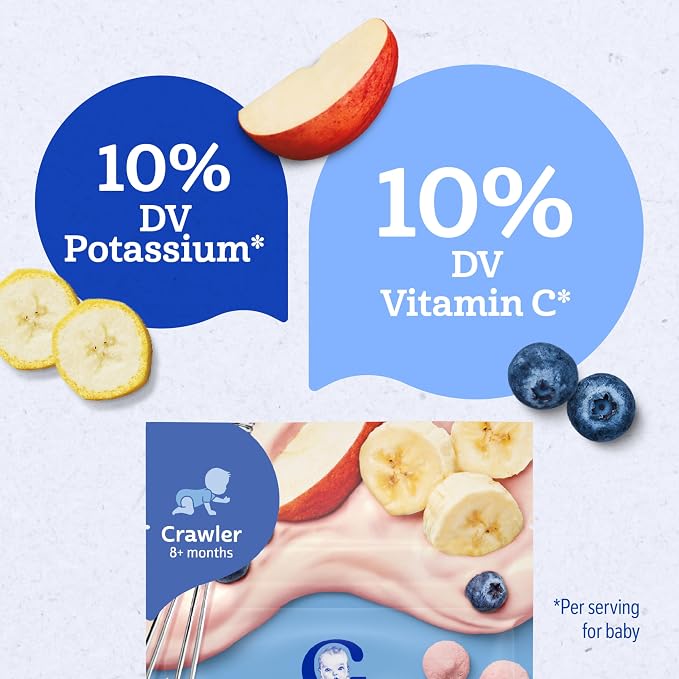 Gerber Stage 3 Baby Food Snacks, Banana Apple Blueberry Whipped Melts, Baby Led - Image 7