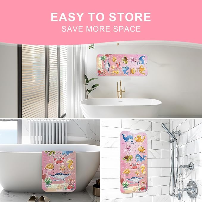 XIYUNTE Baby Bath Mat for Tub Non Slip Kids Bath Mat - Image 4