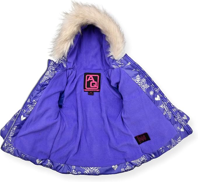 Arctic Quest Little Girls Bib Snow Pants and Ski Jacket Water-Resistant Snowsuit - Image 4