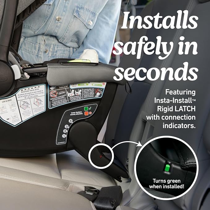 Graco Gomax Infant Car Seat, Lightweight, Reclining Rear Facing Car Seat - Image 2