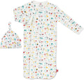 Magnetic Me Modal Newborn Sleeper Gown & Hat Set | Silky Soft Modal Fabric by magneticme
