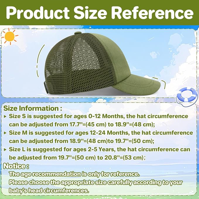 qikqik Baby Baseball Cap Toddler Baseball Hat - Image 6