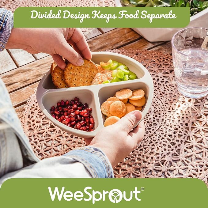 WeeSprout Silicone Plates with Lids - Image 9