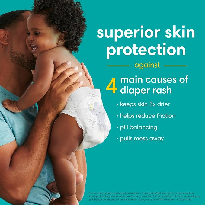 Pampers Baby Diapers and Wipes Starter Kit, Swaddlers Disposable Sizes 1 & 2 - Image 4