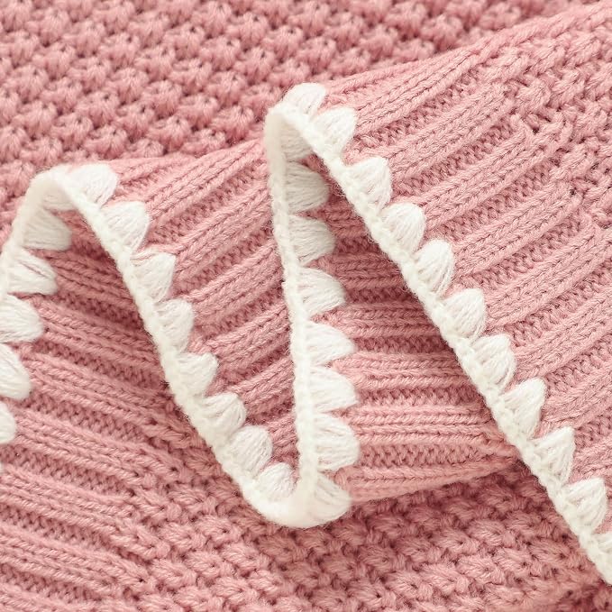 Neiwech Baby Blanket Knit Cozy Soft Lightweight Crib Stroller Nursery Receiving - Image 5