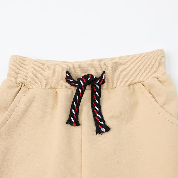 HILEELANG Toddler Boys Cotton Jogger Sweatpants 3 Pack, Soft Adjust Elastic - Image 7