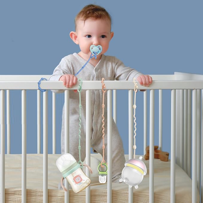 Toy Straps for Baby, RTMOK Silicone Setpacifier Clip, Applies to Car Seat Toy - Image 7