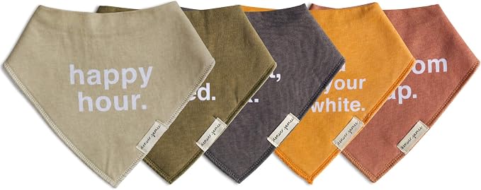 Denver James Bandana Feeding Drool Baby Bib I Soft Organic Cotton I Fleece Back - Image 8