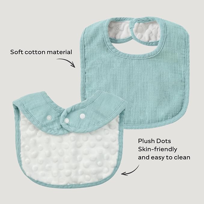 JELLYMONI 8 Pack Muslin Drool Bibs - Image 5