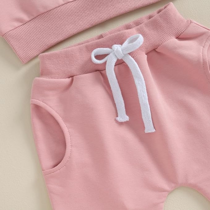 Fernvia Toddler Baby Girl Clothes 3 6 9 12 18 24 Months Fall Outfits Solid Long - Image 5