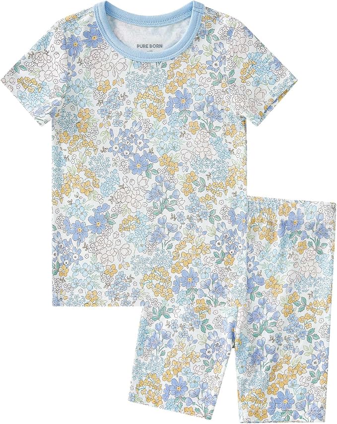 pureborn Baby Toddler Kids Viscose from Bamboo Pajamas Set Pjs 2pcs 18M-8Y by pureborn