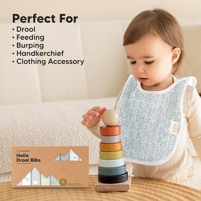 KeaBabies 8-Pack Baby Bibs for Boys, Girls - Image 8