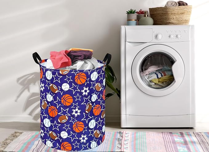 Round Laundry Hamper Storage Basket Laundry Organizer Hamper Storage Bins - Image 4