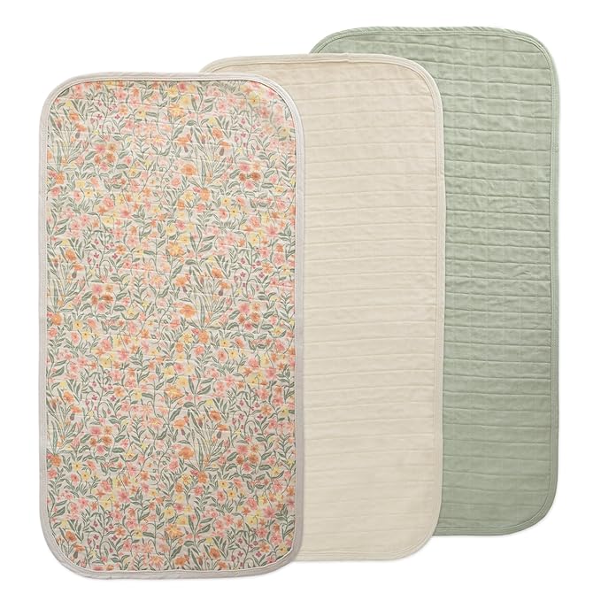 mushie Waterproof Changing Pad Liners | 100% Organic Cotton | Set of 3 by mushie