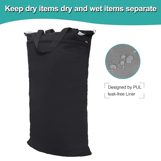 wegreeco Large Reusable Hanging Wet Dry Cloth Diaper Bag - Image 4