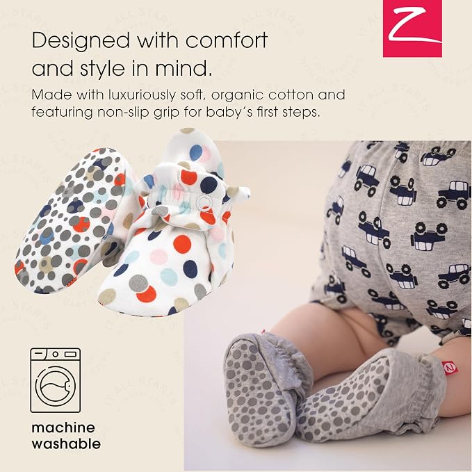 Zutano Organic Baby Booties Newborn Infant, Lost Baby Socks Solution, 18-24 - Image 2