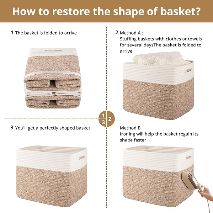 OIAHOMY 13 Kallax Inch Cube Storage Bins, Kallax Insert Storage Baskets - Image 7