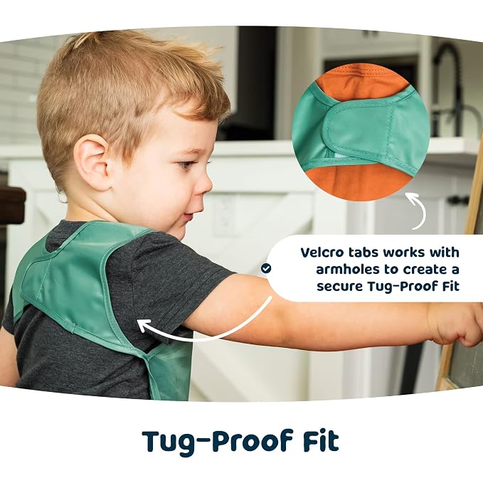 Tiny Twinkle Short Sleeve Apron Baby & Toddler Bib - Image 4