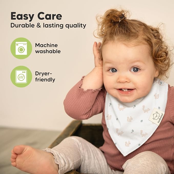 8-Pack Organic Baby Bandana Bibs - Image 7
