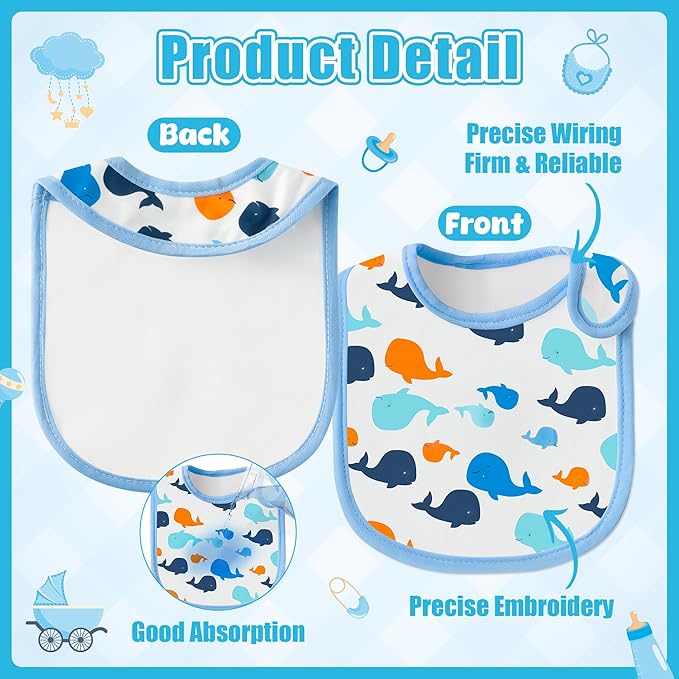 Cotton Waterproof Baby Bibs - Image 3