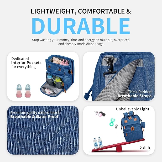 KABAQOO Diaper Bag Backpack - Image 4