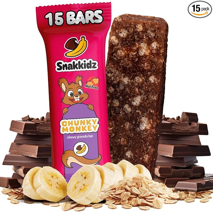 Snakkidz Organic Chewy Granola Bar, Allergen Free, Made by Snakkidz