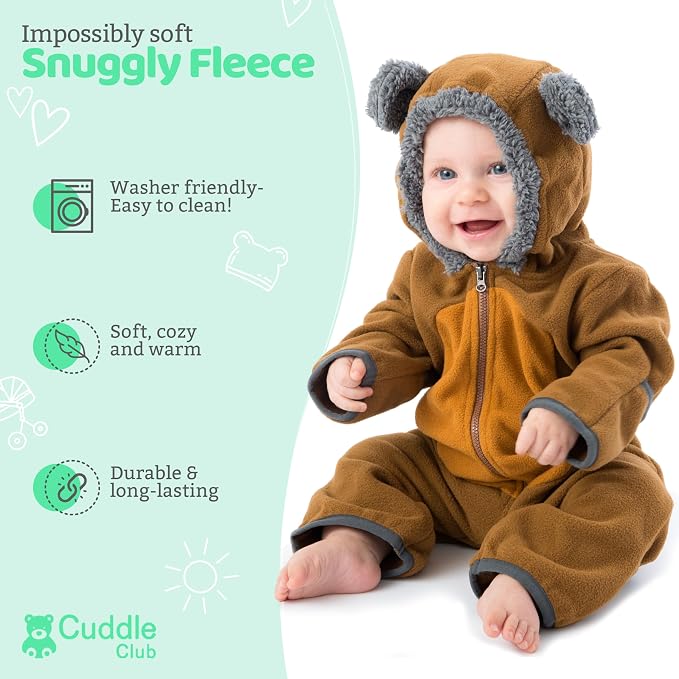 Cuddle Club Fleece Baby Bunting Bodysuit - Image 2