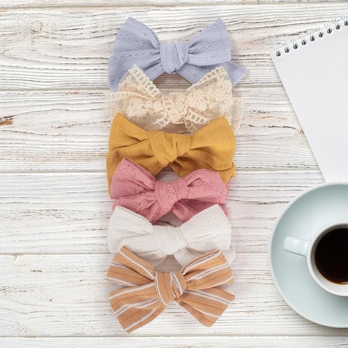 Baby Girl Headbands and Bows, Newborn Infant Toddler Nylon Hairbands Hair - Image 3