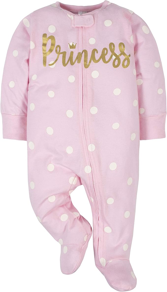 Gerber Baby Girls 4 Pack Sleep 'N Play Footie - Image 2