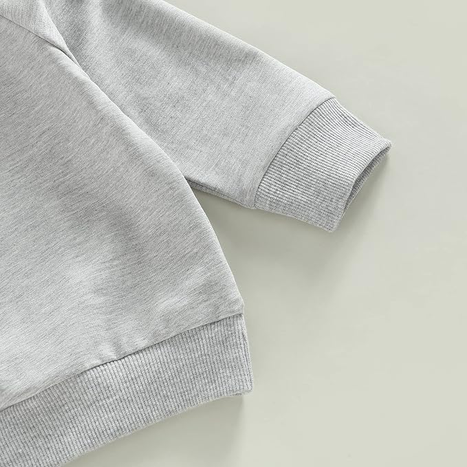 Toddler Baby Boy Clothes Solid Color Long Sleeve Crewneck Sweatshirt Top Casual - Image 4