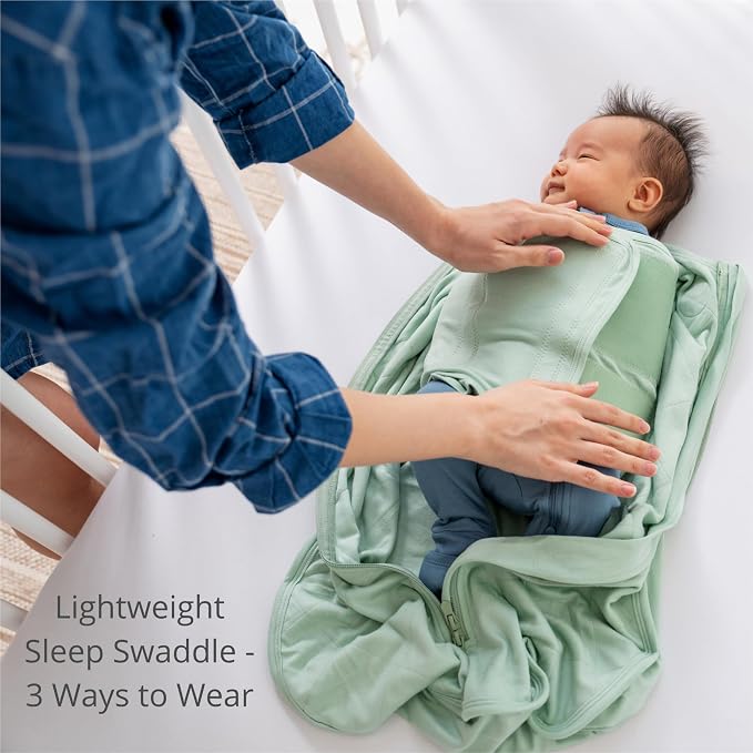 Dreamland Baby Bamboo Viscose Swaddle Blanket. 1.0 TOG Ultra Soft Swaddle - Image 3