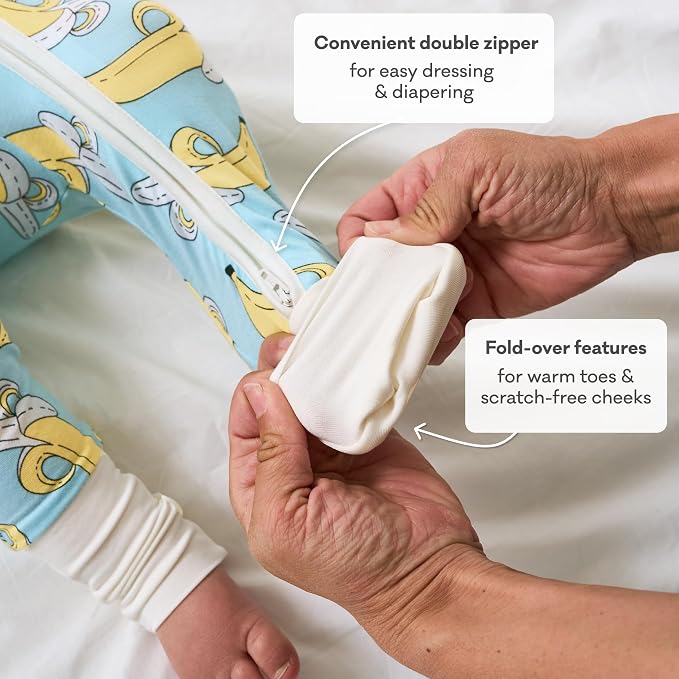 Little Sleepies Pajamas for Baby Boys & Girls, Viscose from Bamboo Baby Pajamas - Image 4
