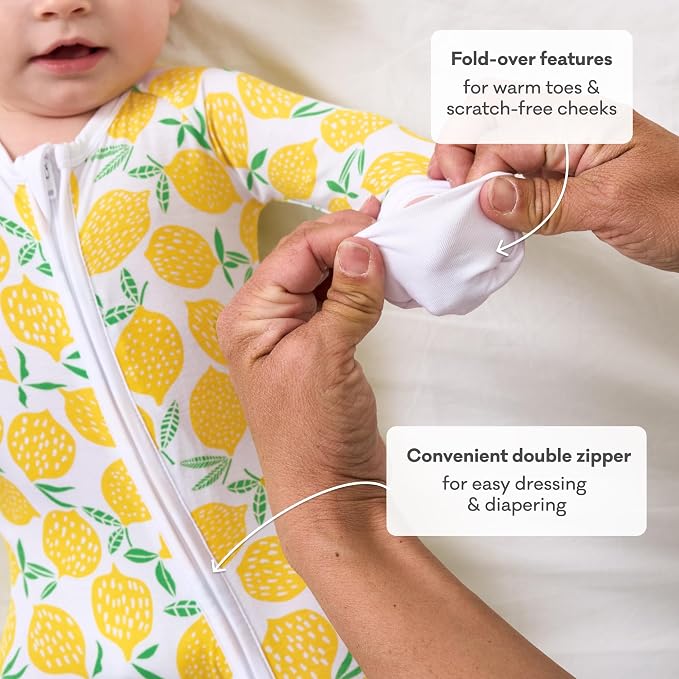 Little Sleepies Pajamas for Baby Boys & Girls, Viscose from Bamboo Baby Pajamas - Image 4