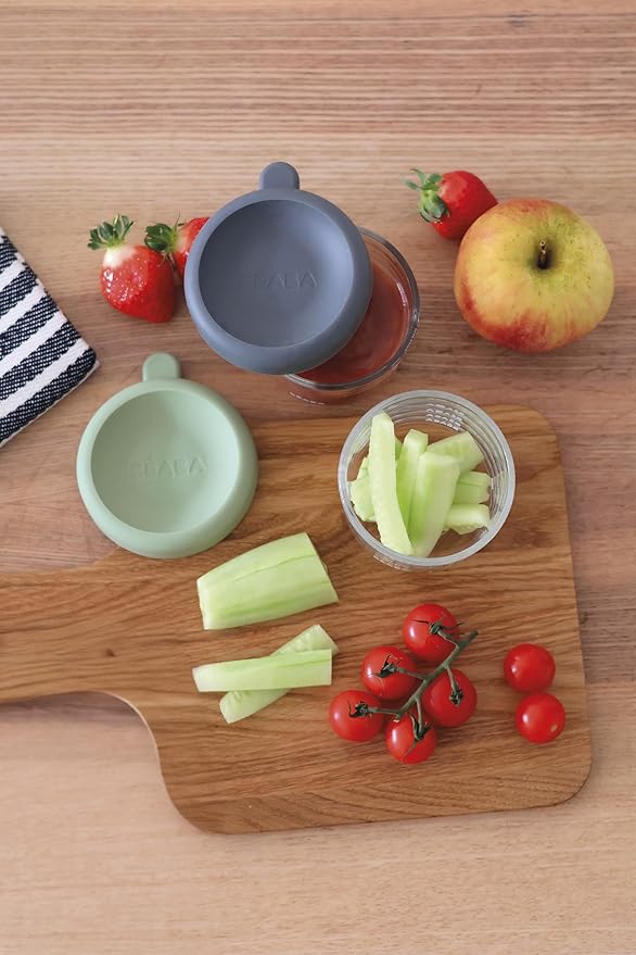 Beaba 2 Pack Glass Baby Food Jars, Sterilizer, and Dishwasher Safe, 5 oz Baby - Image 6