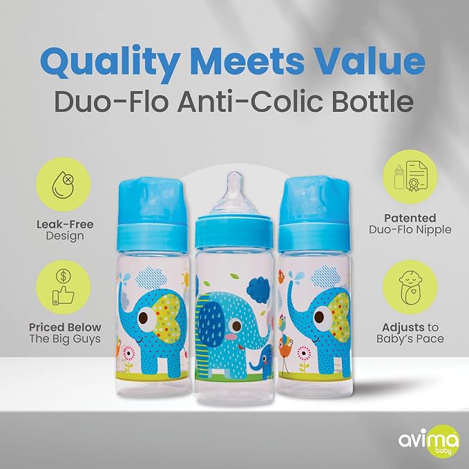 Avima Baby 9 oz Anti Colic Baby Bottles - Image 5