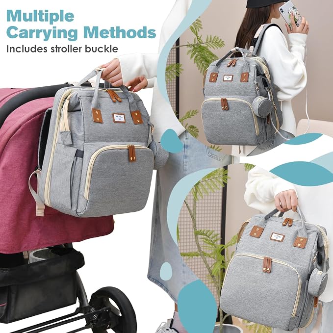Diaper Bag Backpack, Large Waterproof Lightweight Diaper Bag - Image 3