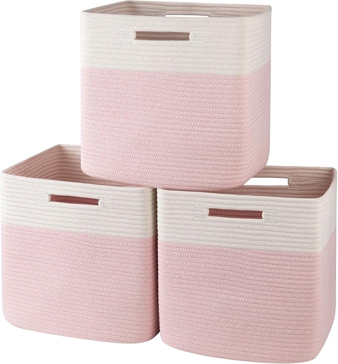 OIAHOMY 13 Kallax Inch Cube Storage Bins, Kallax Insert Storage Baskets by MasterofSpaceOptimization