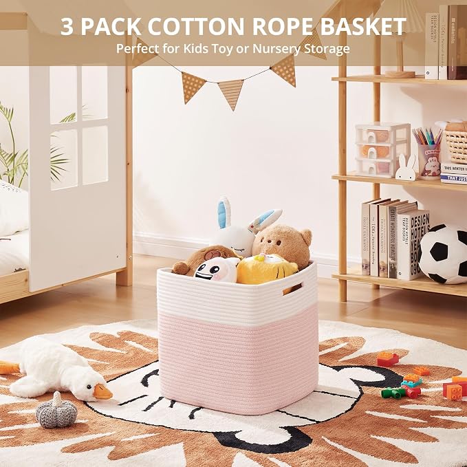 OIAHOMY 13 Kallax Inch Cube Storage Bins, Kallax Insert Storage Baskets - Image 4