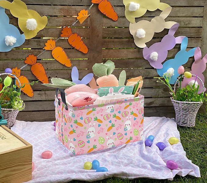 Easter Gift Eggs Storage Basket Kids Toys Storage Basket Organizer Box Clothes - Image 4