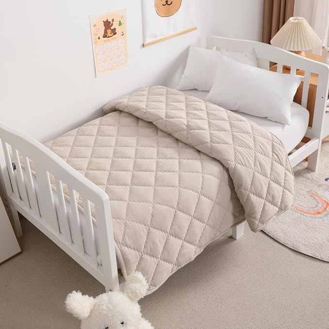 NTBAY Down Alternative Oversized Toddler Comforter, Super Soft and Warm Solid - Image 3